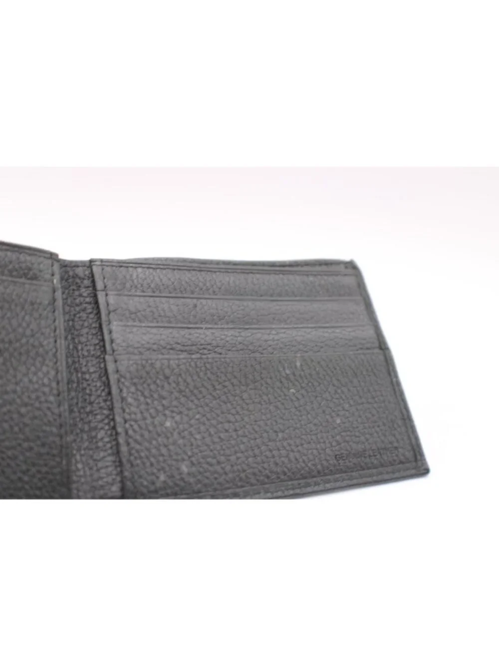 Black Genuine Leather Bi-Fold Wallet Multiple Card Slots Dual Large Compartments